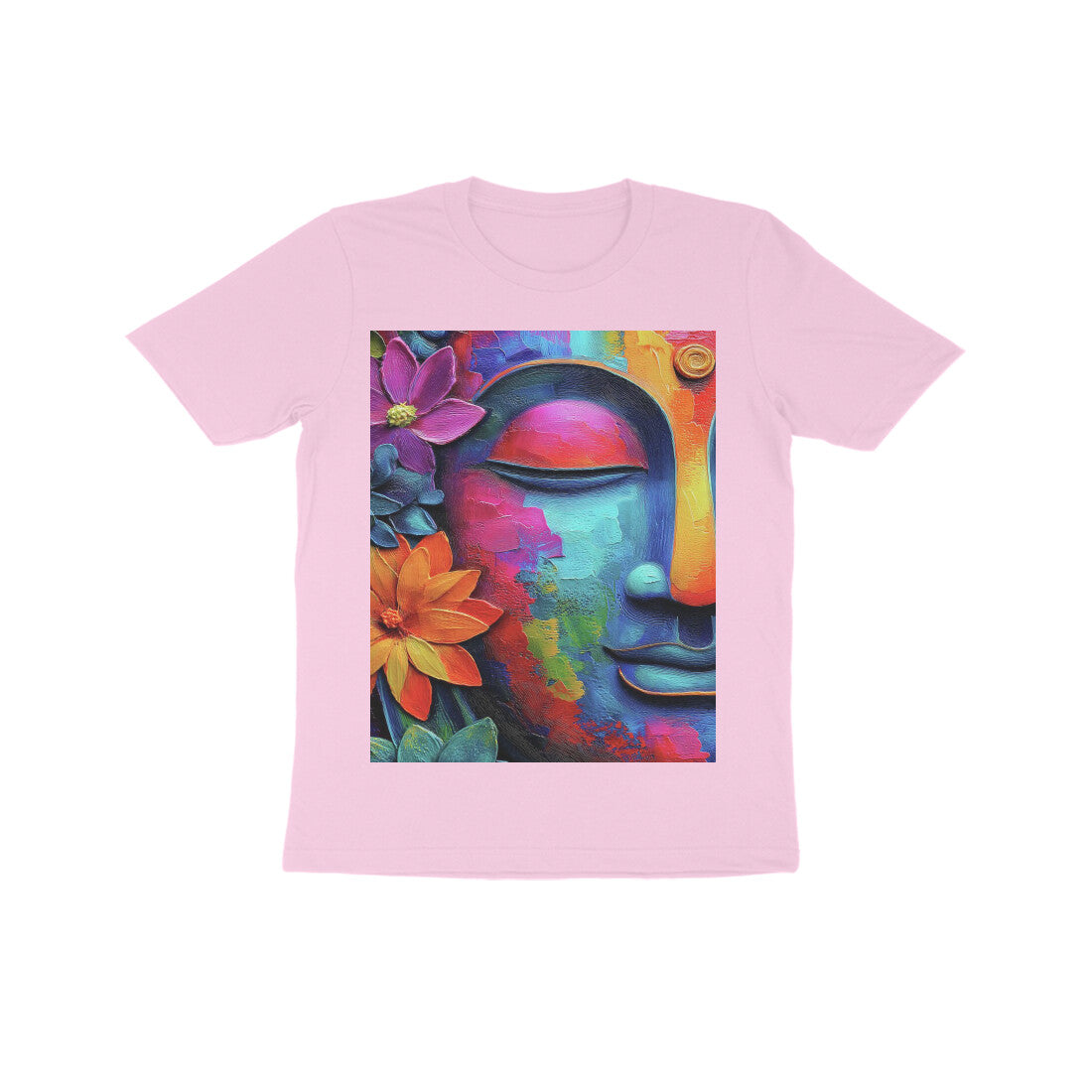 Front View - Karma — Kids Tee Light Pink