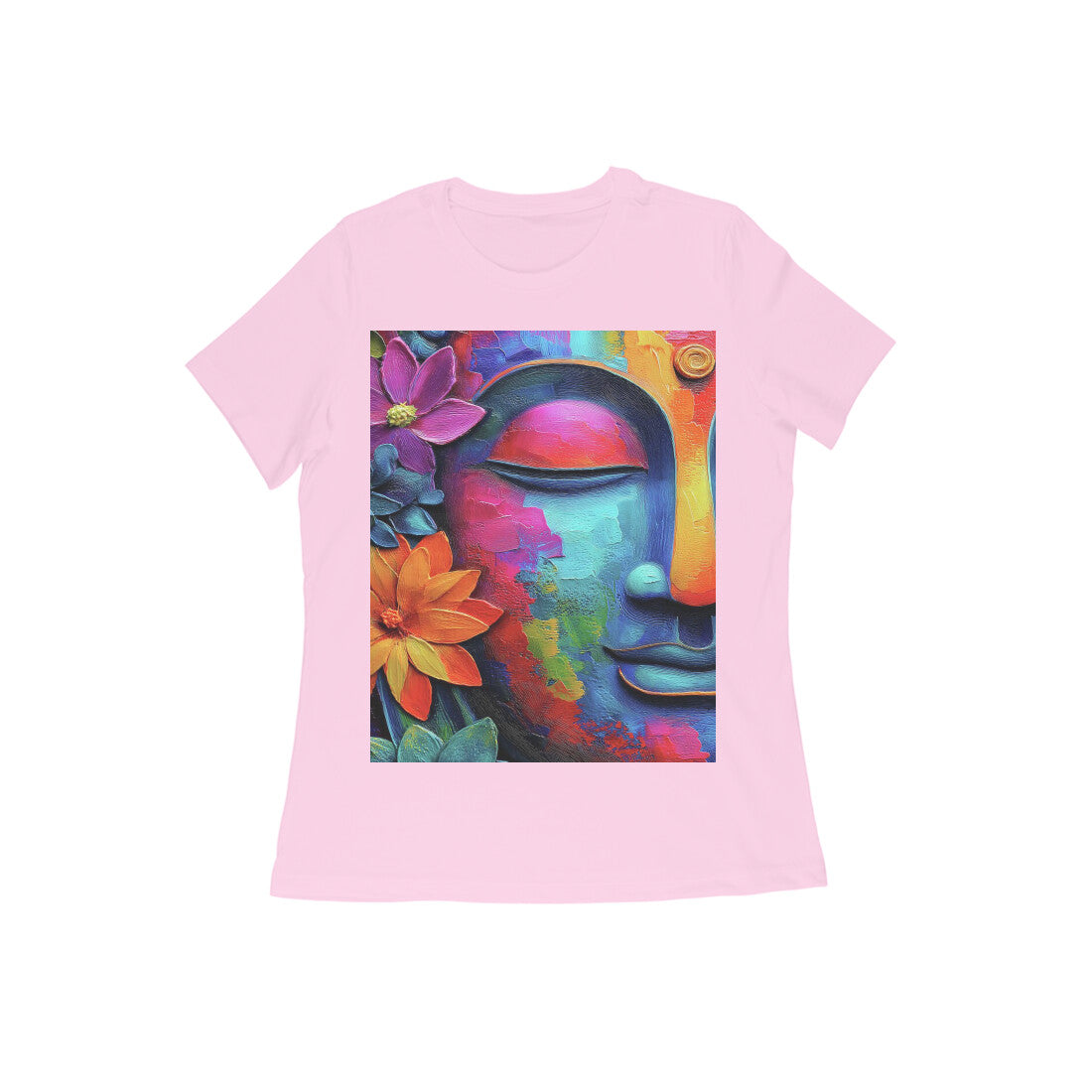 Front View - Karma — Women’s Tee Light Pink
