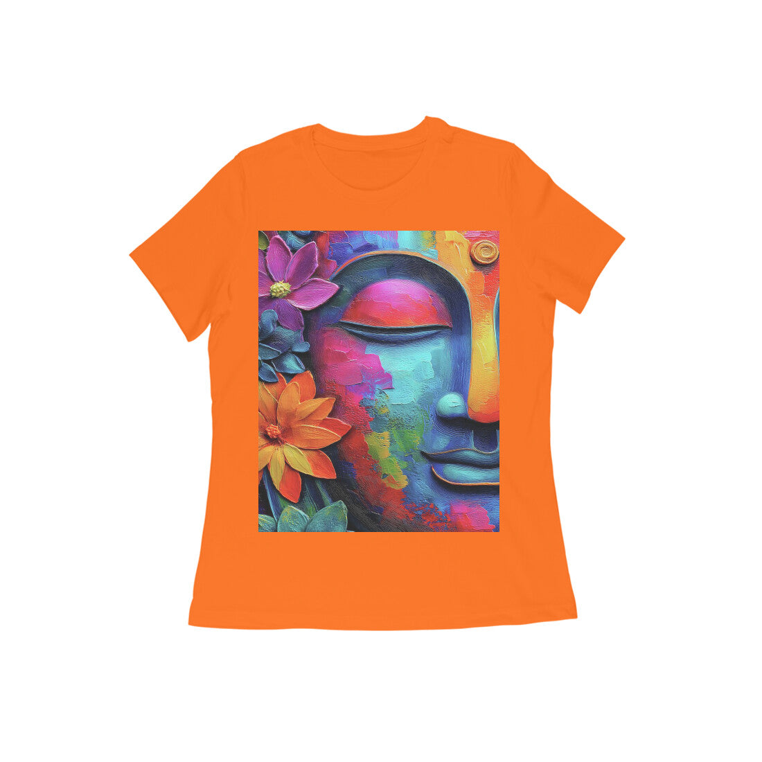 Front View - Karma — Women’s Tee Orange