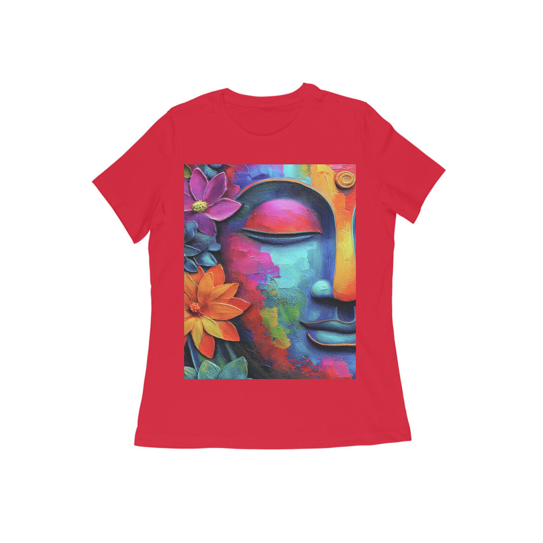 Front View - Karma — Women’s Tee Red