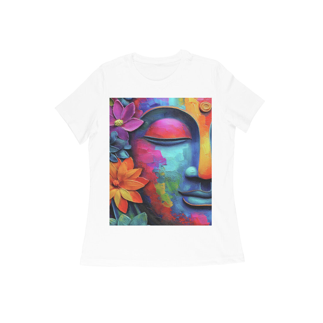 Front View - Karma — Women’s Tee White