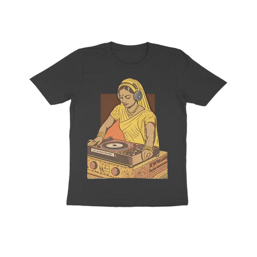 Front View - Desi Beats — Kids Tee Black