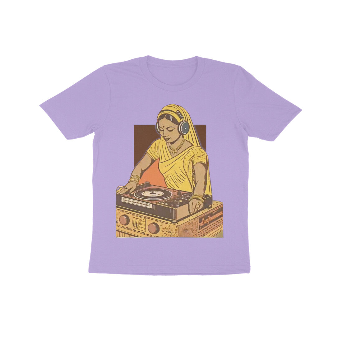Front View - Desi Beats — Kids Tee Iris Lavender