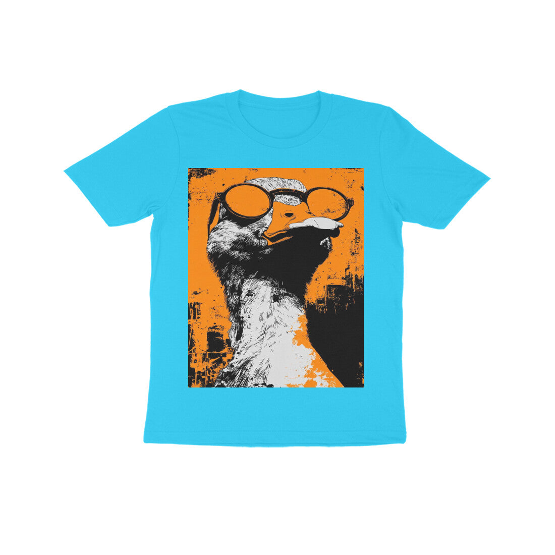 Front View - Quack — Kids Tee Sky Blue