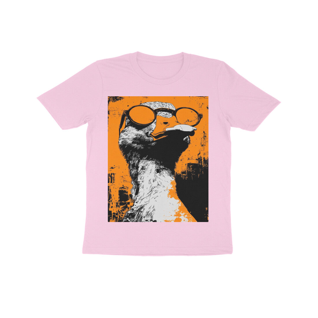 Front View - Quack — Kids Tee Light Pink