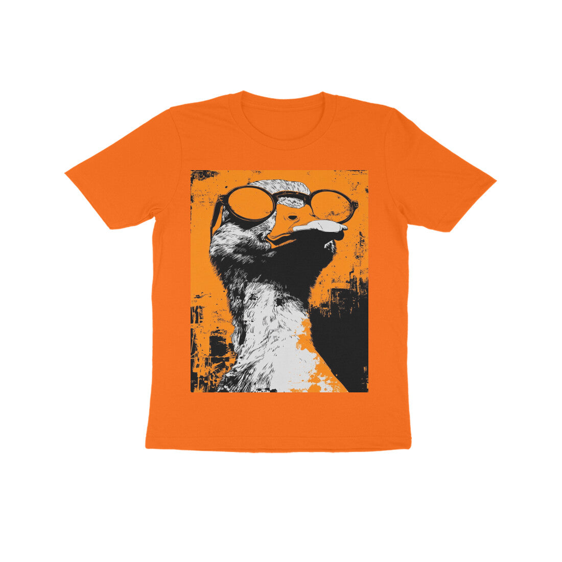 Front View - Quack — Kids Tee Orange