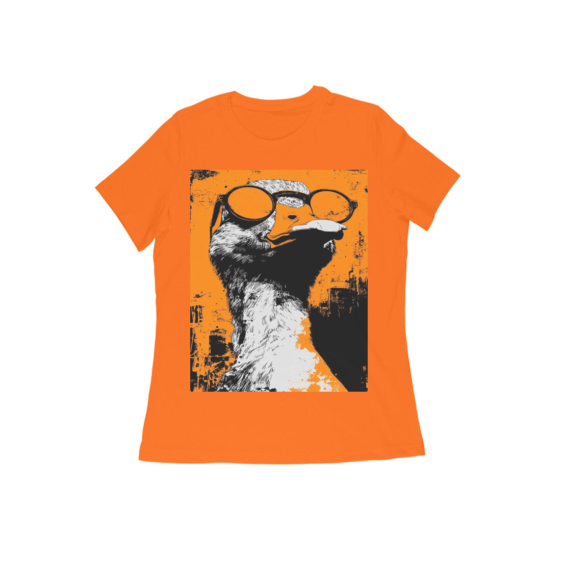 Front View - Quack — Women’s Tee Orange