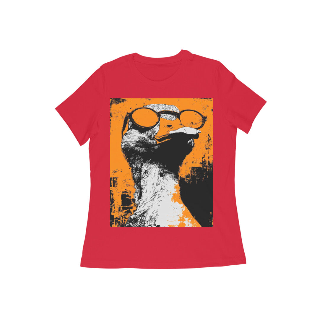 Front View - Quack — Women’s Tee Red