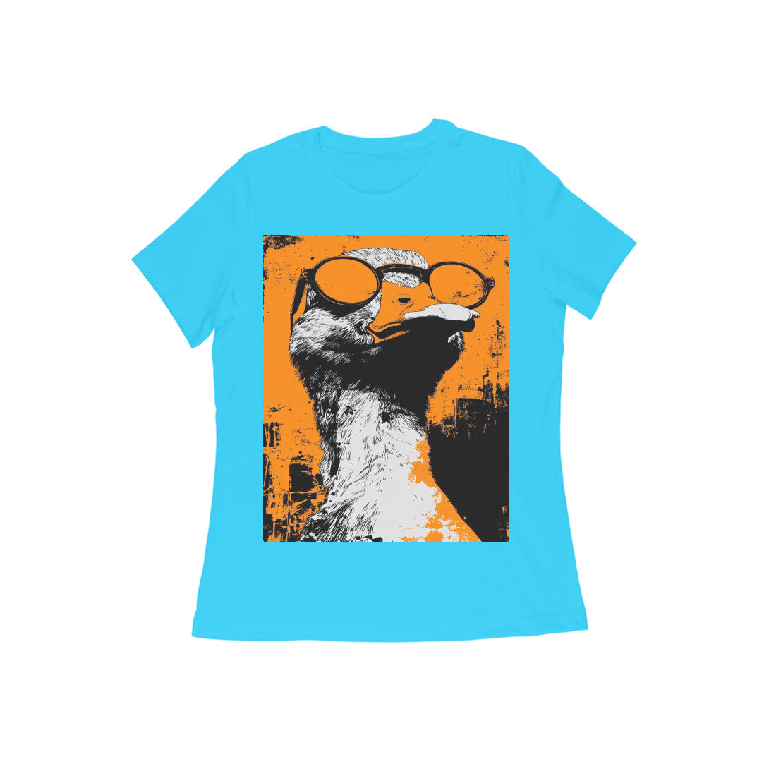Front View - Quack — Women’s Tee Sky Blue