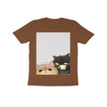 Front View - Feline Friends — Kids Tee Coffee Brown