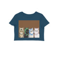 Front View - Whisker Buddies — Crop Top Navy Blue