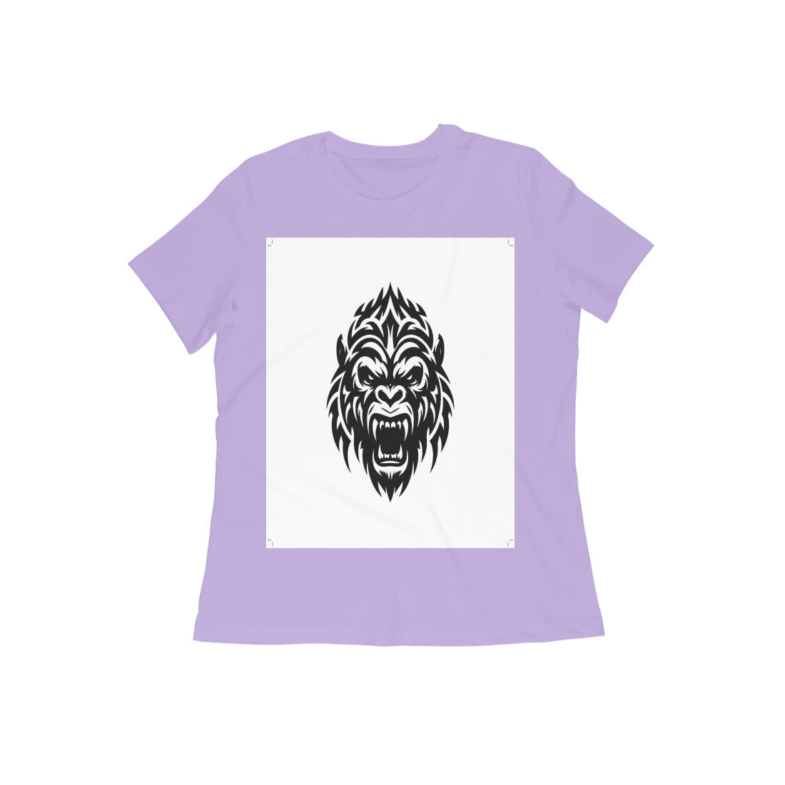 Front View - Beast Mode — Women’s Tee Iris Lavender