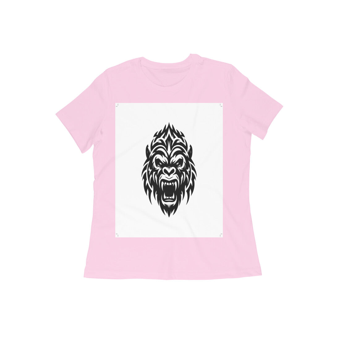 Front View - Beast Mode — Women’s Tee Light Pink