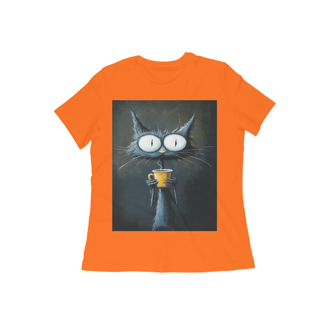 Front View - Whisker Wake — Women’s Tee Orange