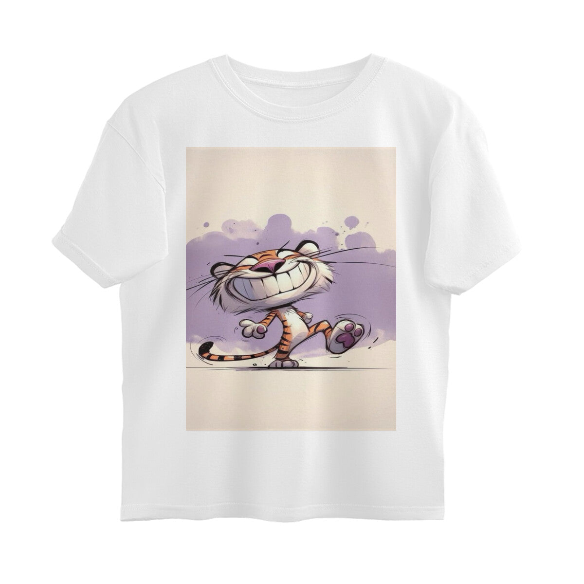 Front View - Gully Grin — Oversized Tee White