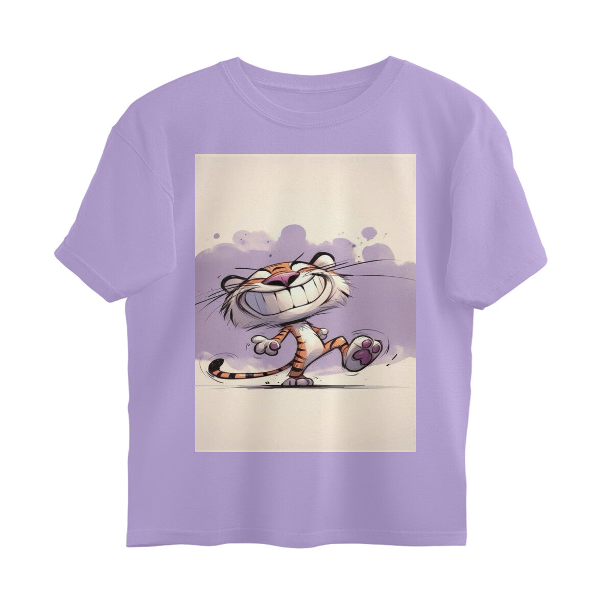 Front View - Gully Grin — Oversized Tee Iris Lavender