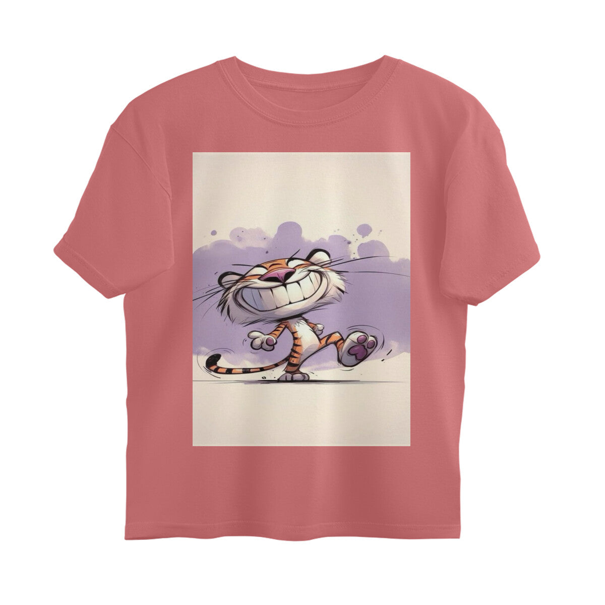 Front View - Gully Grin — Oversized Tee Dusty Rose