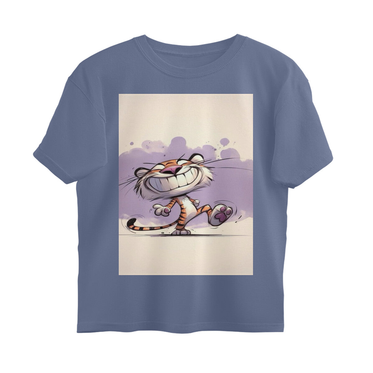 Front View - Gully Grin — Oversized Tee Steel Grey