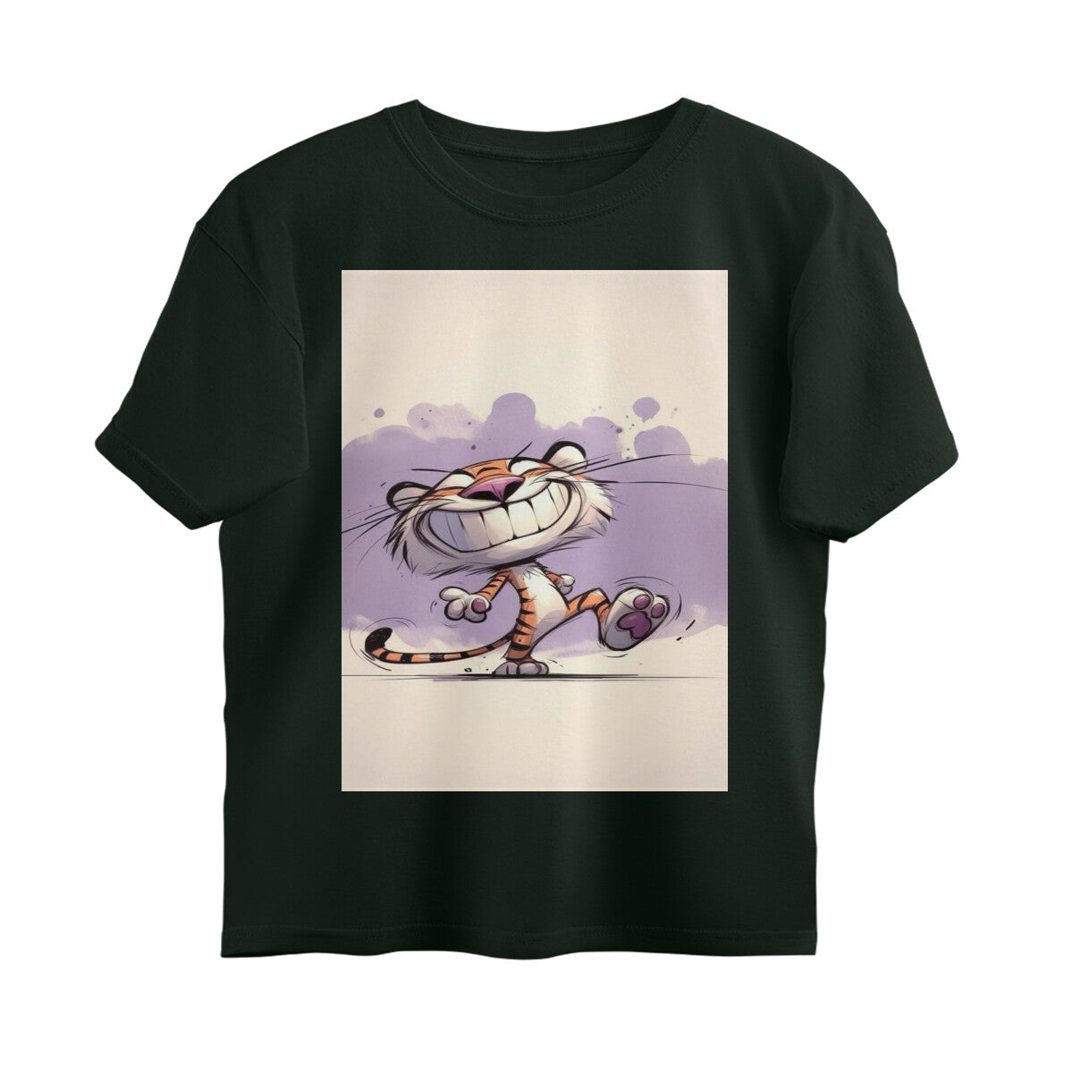 Front View - Gully Grin — Oversized Tee Bottle Green