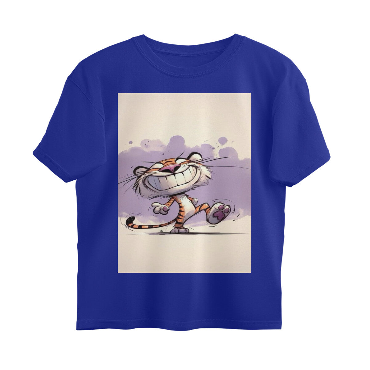 Front View - Gully Grin — Oversized Tee Royal Blue