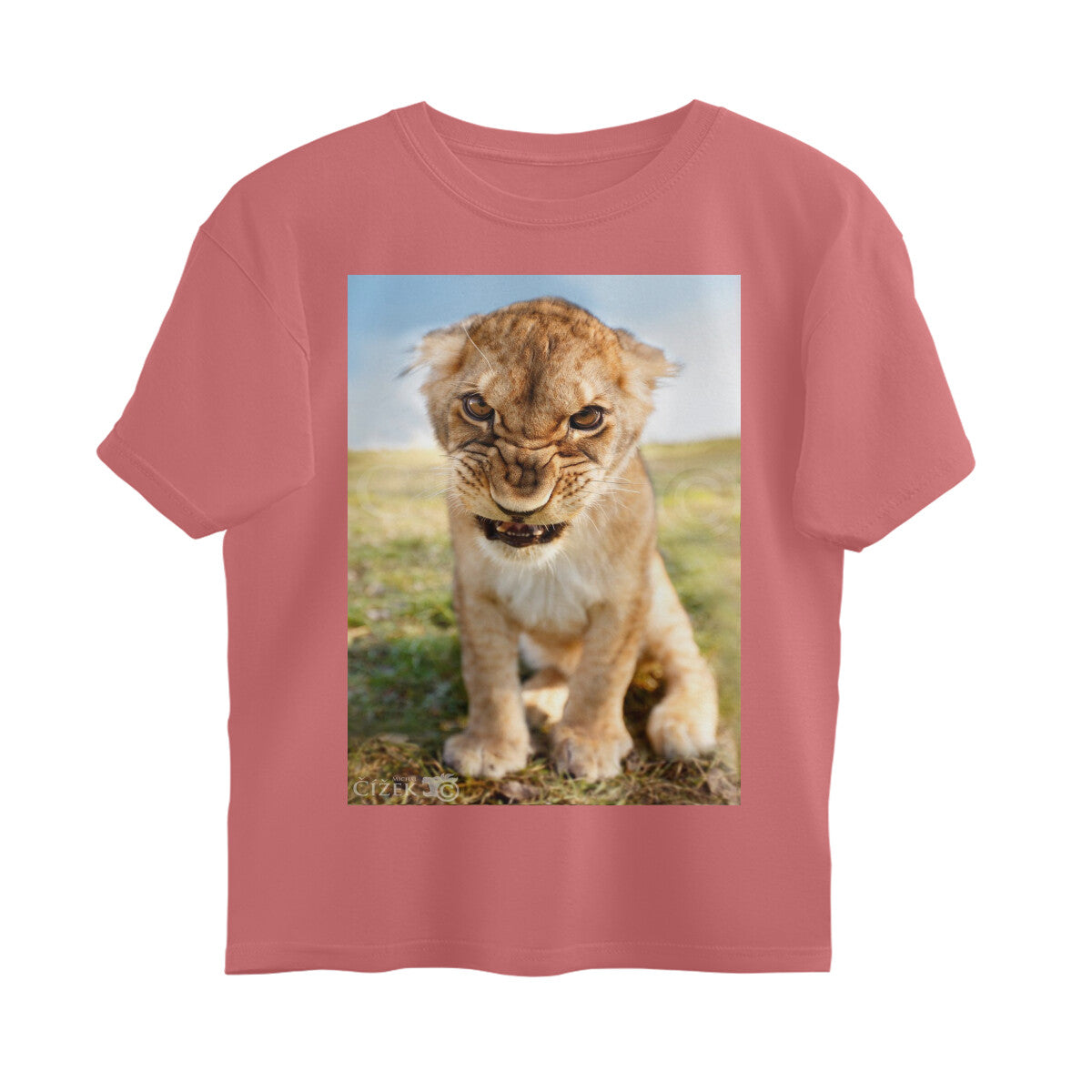 Front View - Untamed Roar — Oversized Tee Dusty Rose