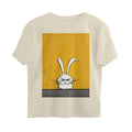 Front View - Grumpy Hare — Oversized Tee Off White