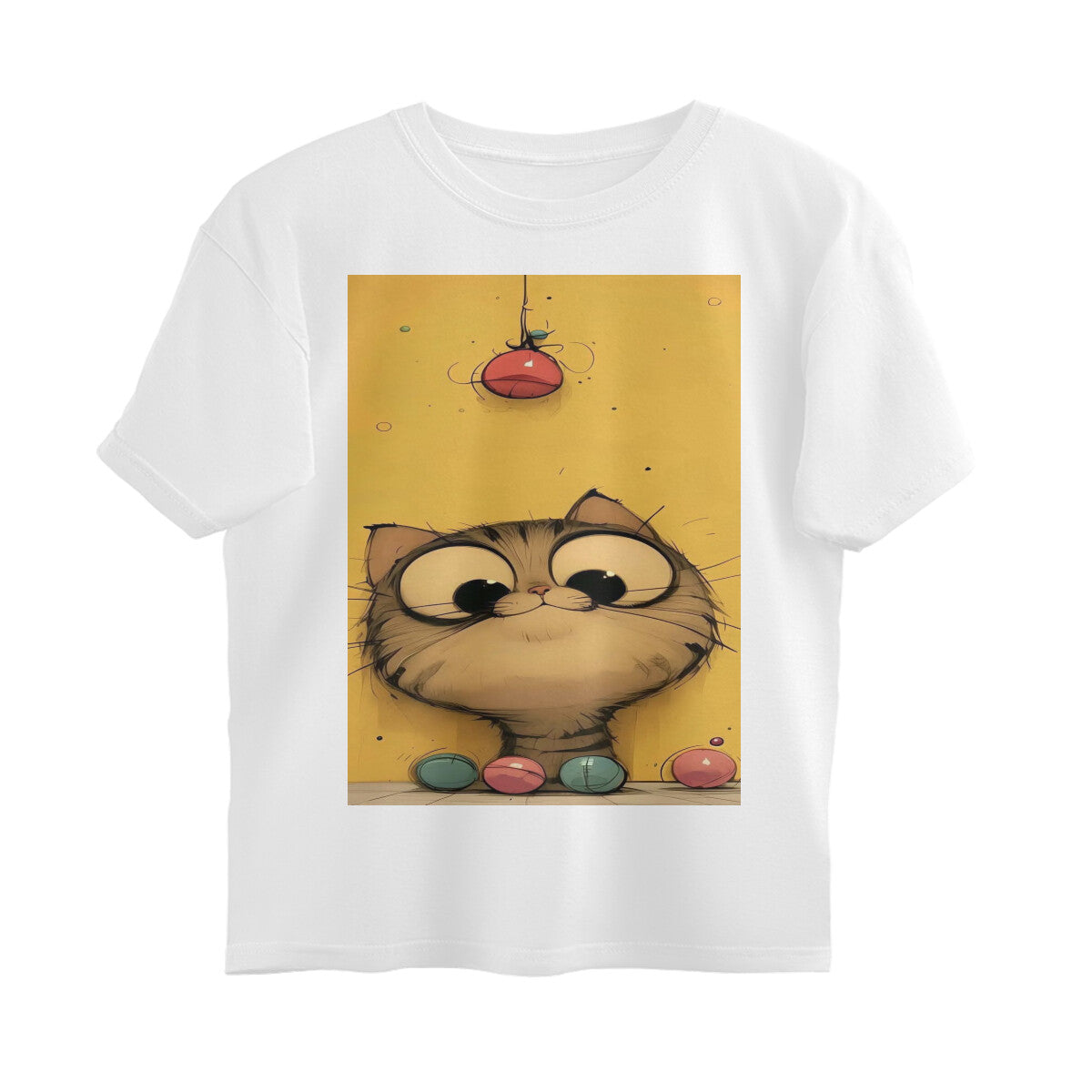Front View - Whisker Watcher — Oversized Tee White