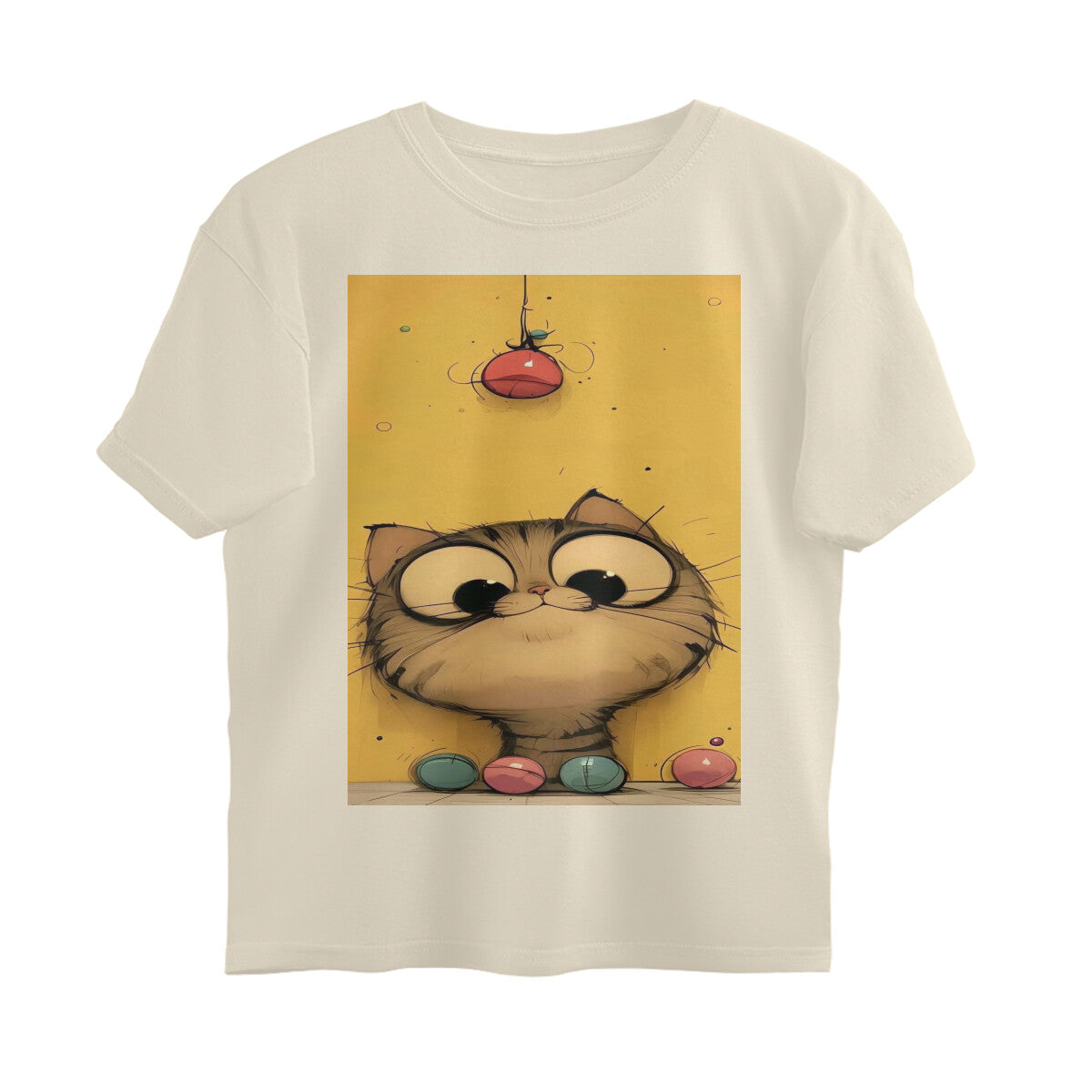 Front View - Whisker Watcher — Oversized Tee Off White