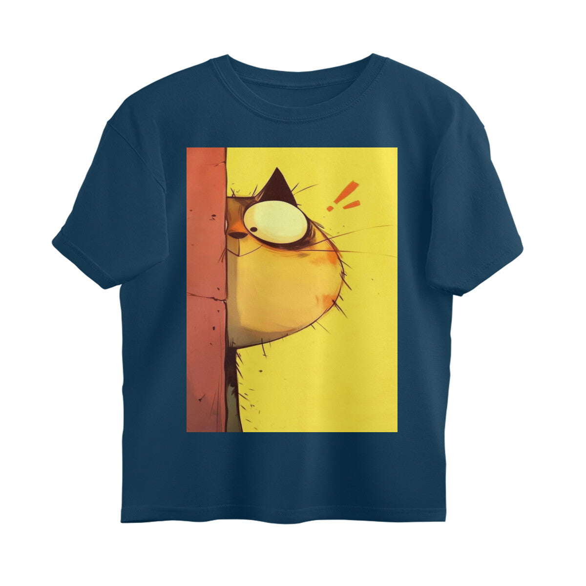 Front View - The Observer — Oversized Tee Navy Blue