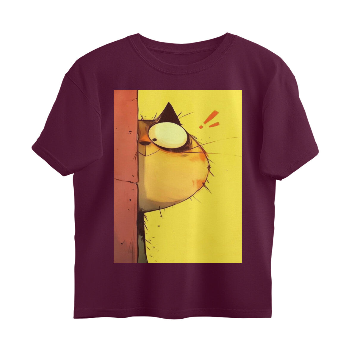 Front View - The Observer — Oversized Tee Burgundy