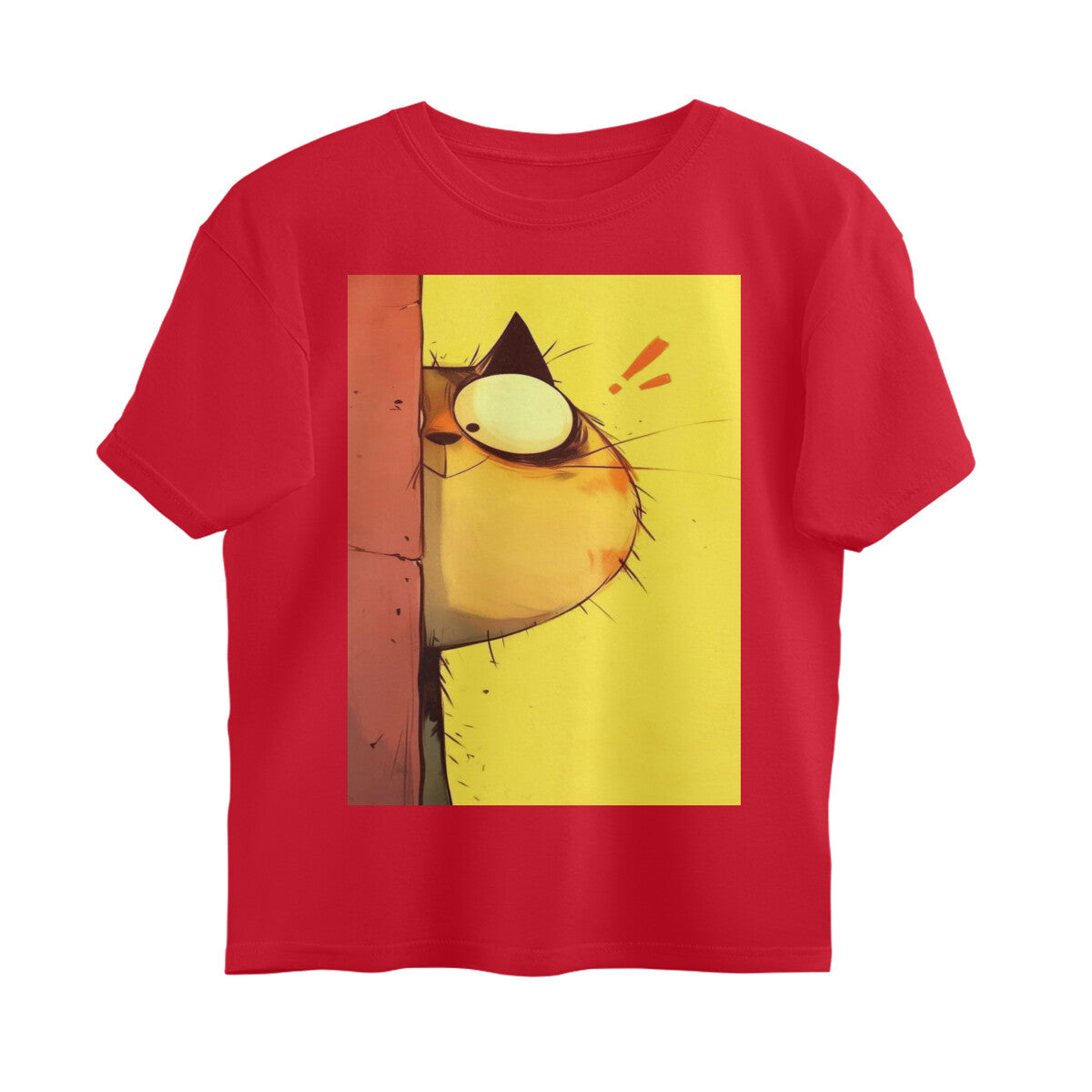 Front View - The Observer — Oversized Tee Red