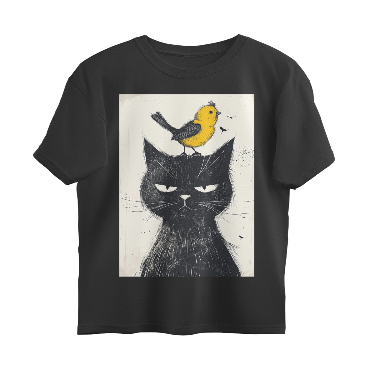 Front View - Unbothered Beast — Oversized Tee Black