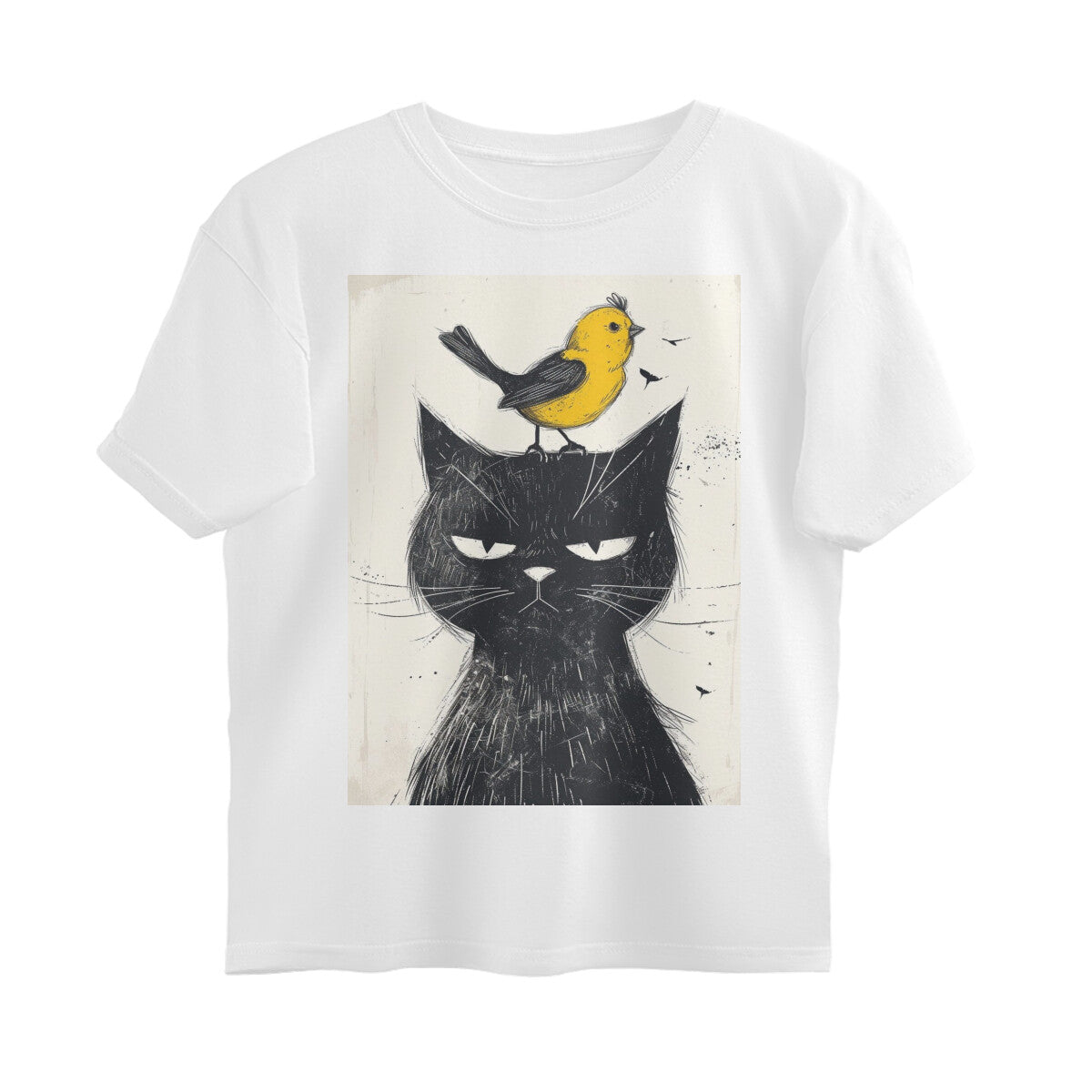 Front View - Unbothered Beast — Oversized Tee White