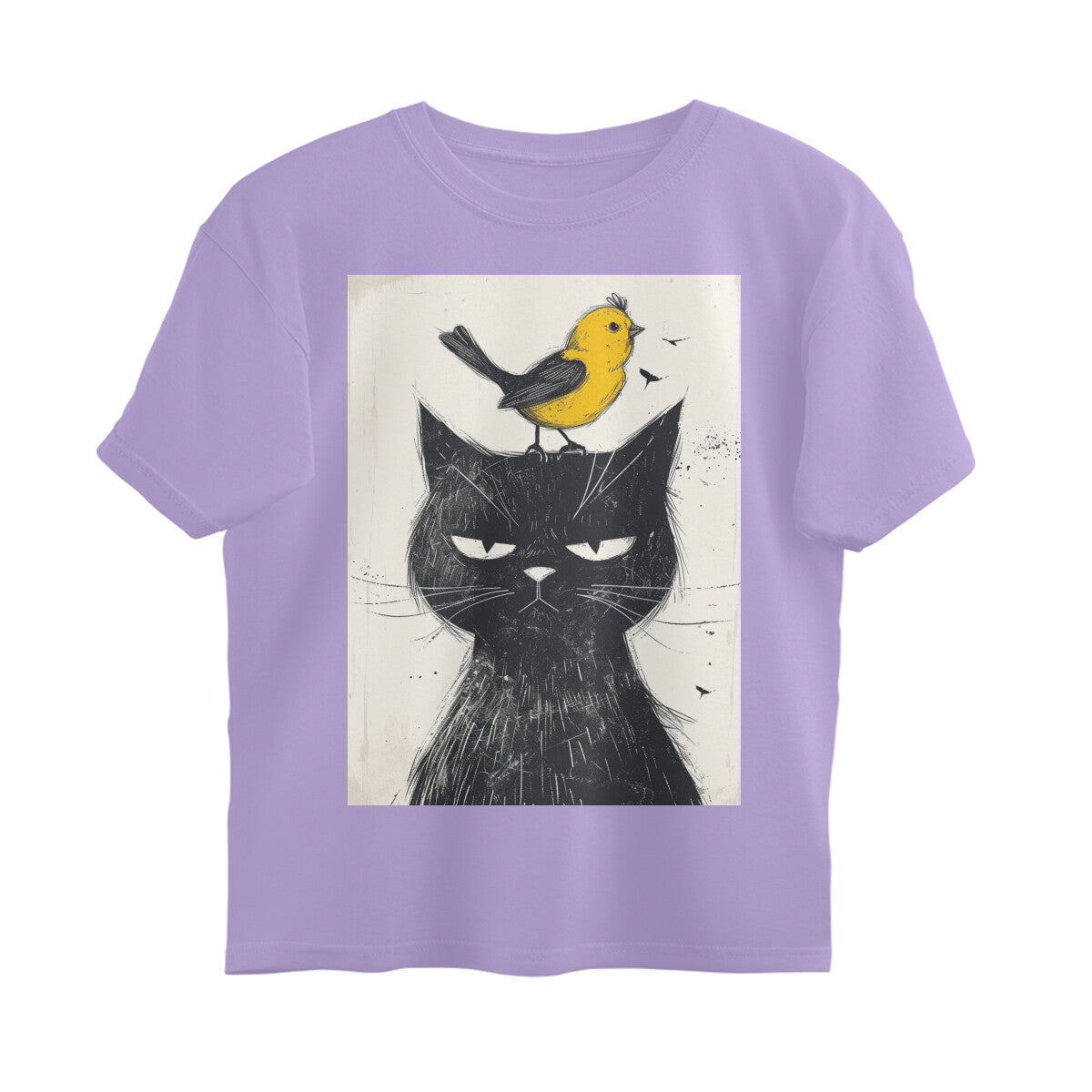Front View - Unbothered Beast — Oversized Tee Iris Lavender