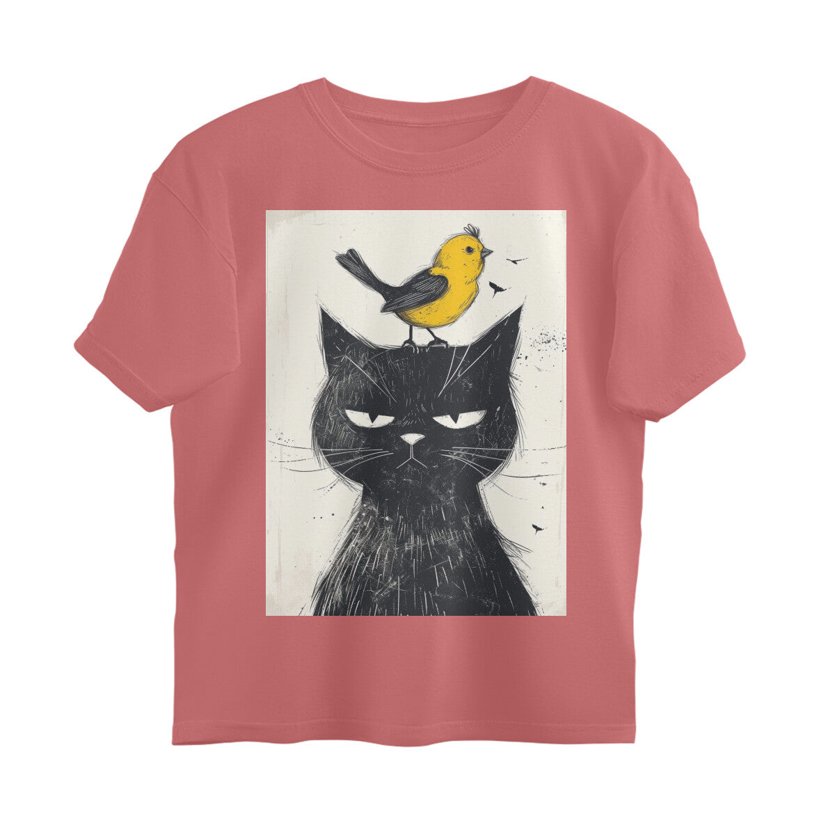 Front View - Unbothered Beast — Oversized Tee Dusty Rose
