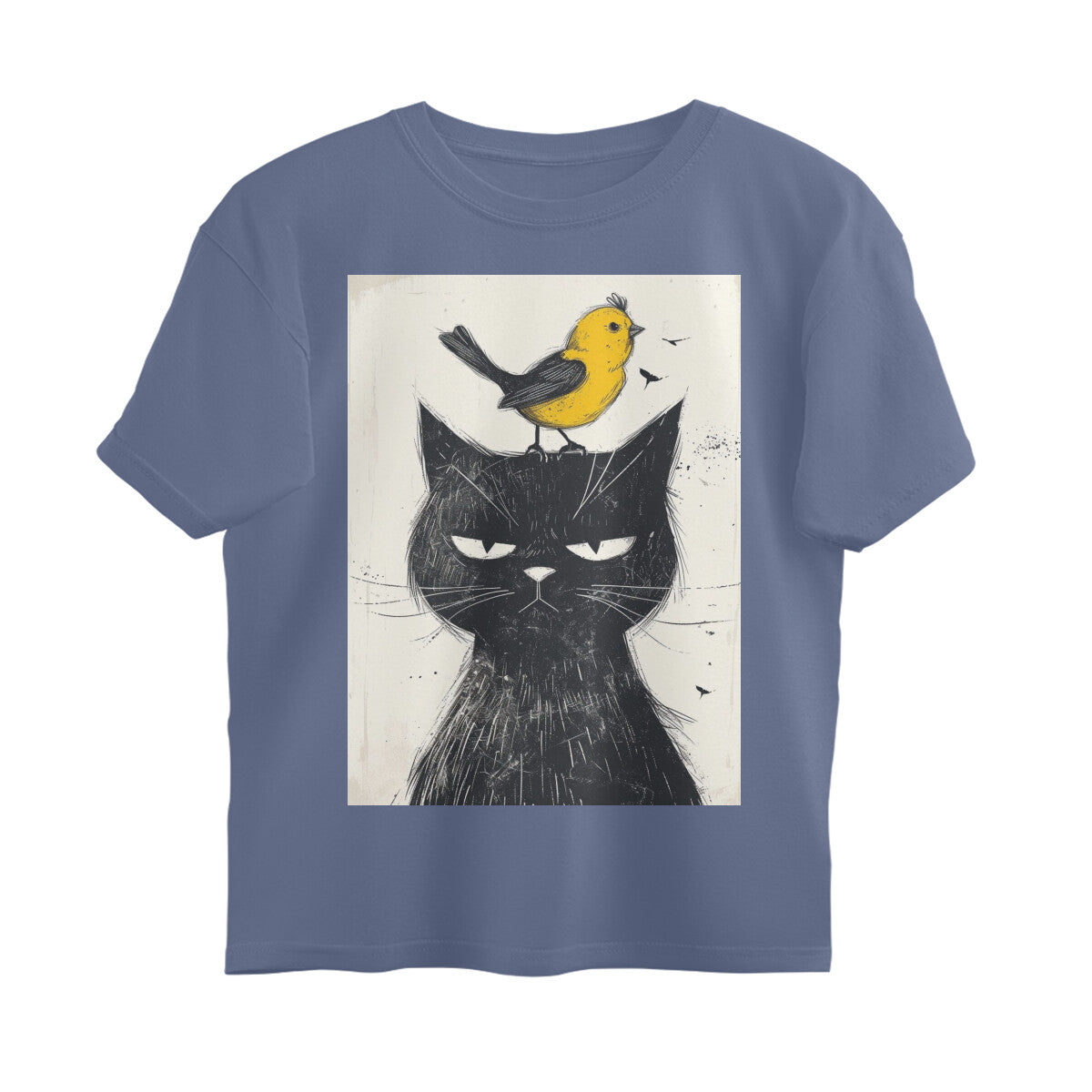 Front View - Unbothered Beast — Oversized Tee Steel Grey