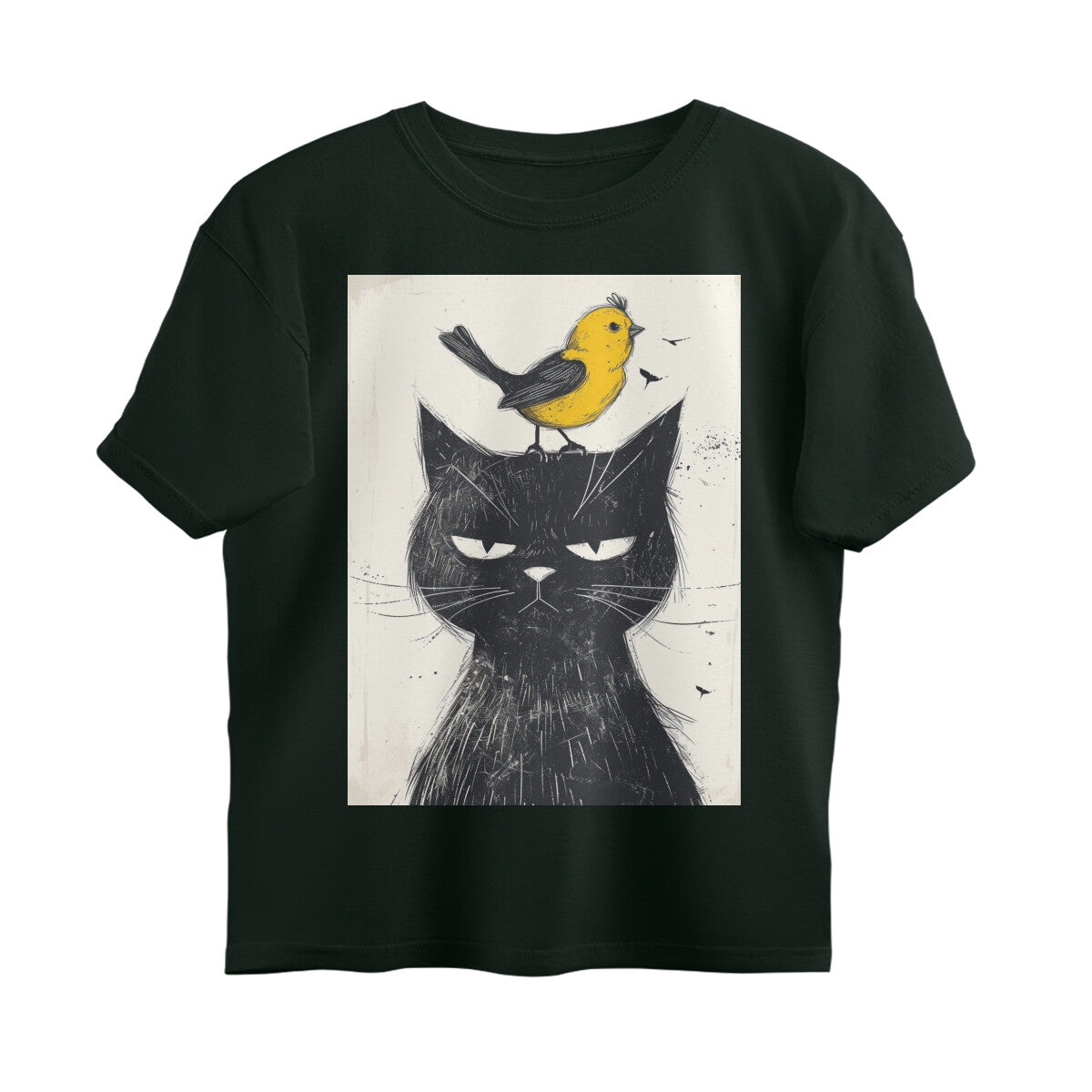 Front View - Unbothered Beast — Oversized Tee Bottle Green