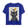 Front View - Unbothered Beast — Oversized Tee Royal Blue
