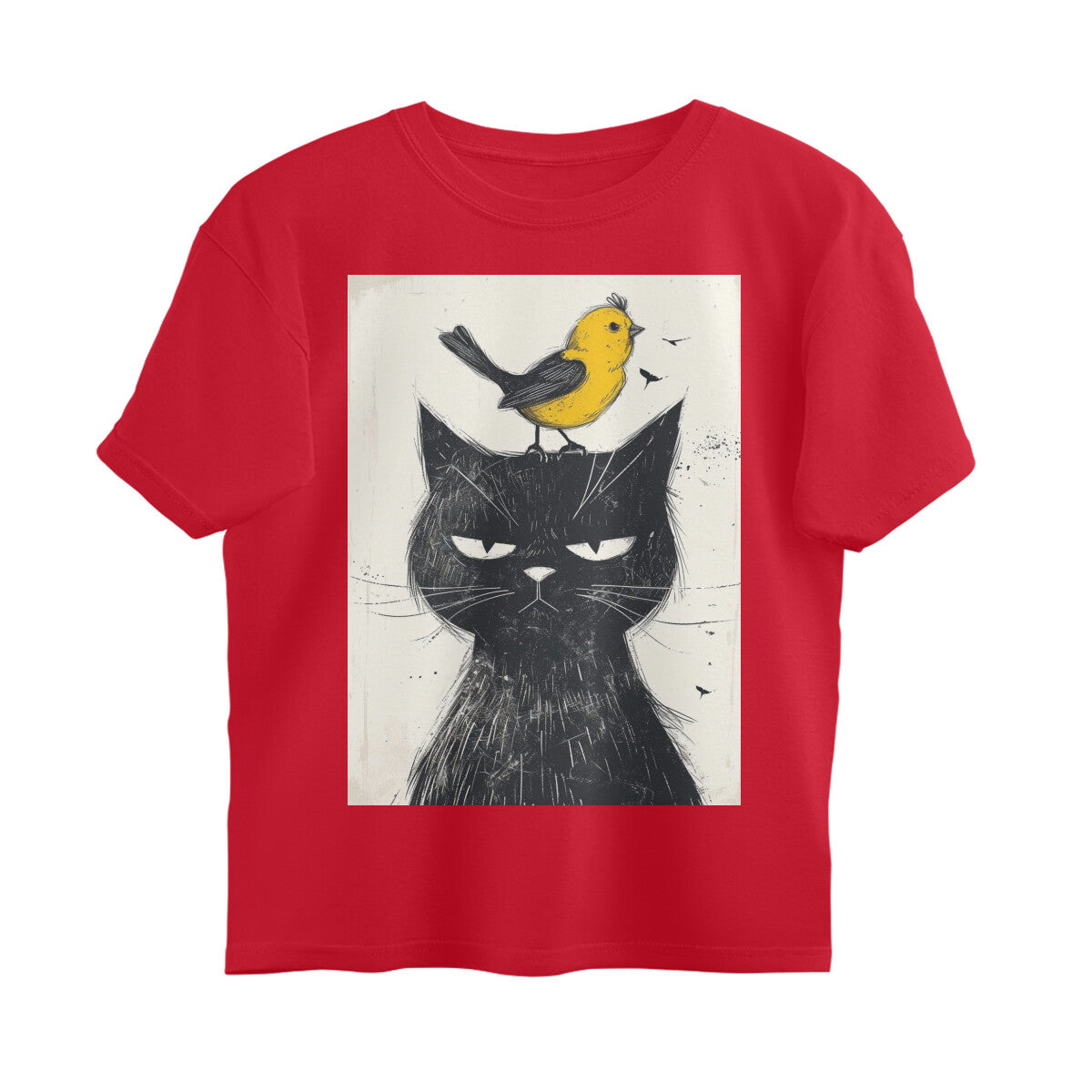 Front View - Unbothered Beast — Oversized Tee Red