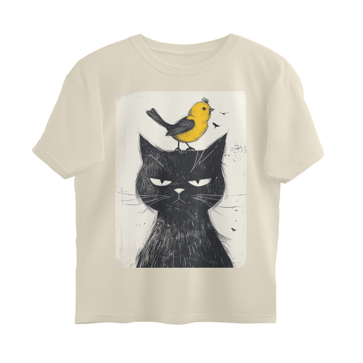Front View - Unbothered Beast — Oversized Tee Off White