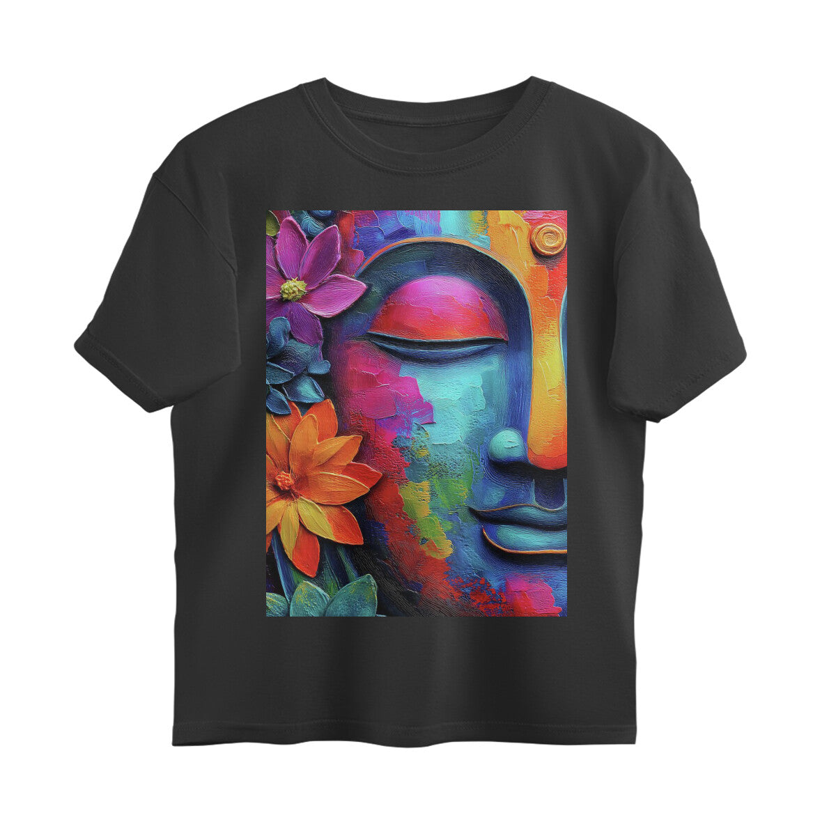 Front View - Karma — Oversized Tee Black