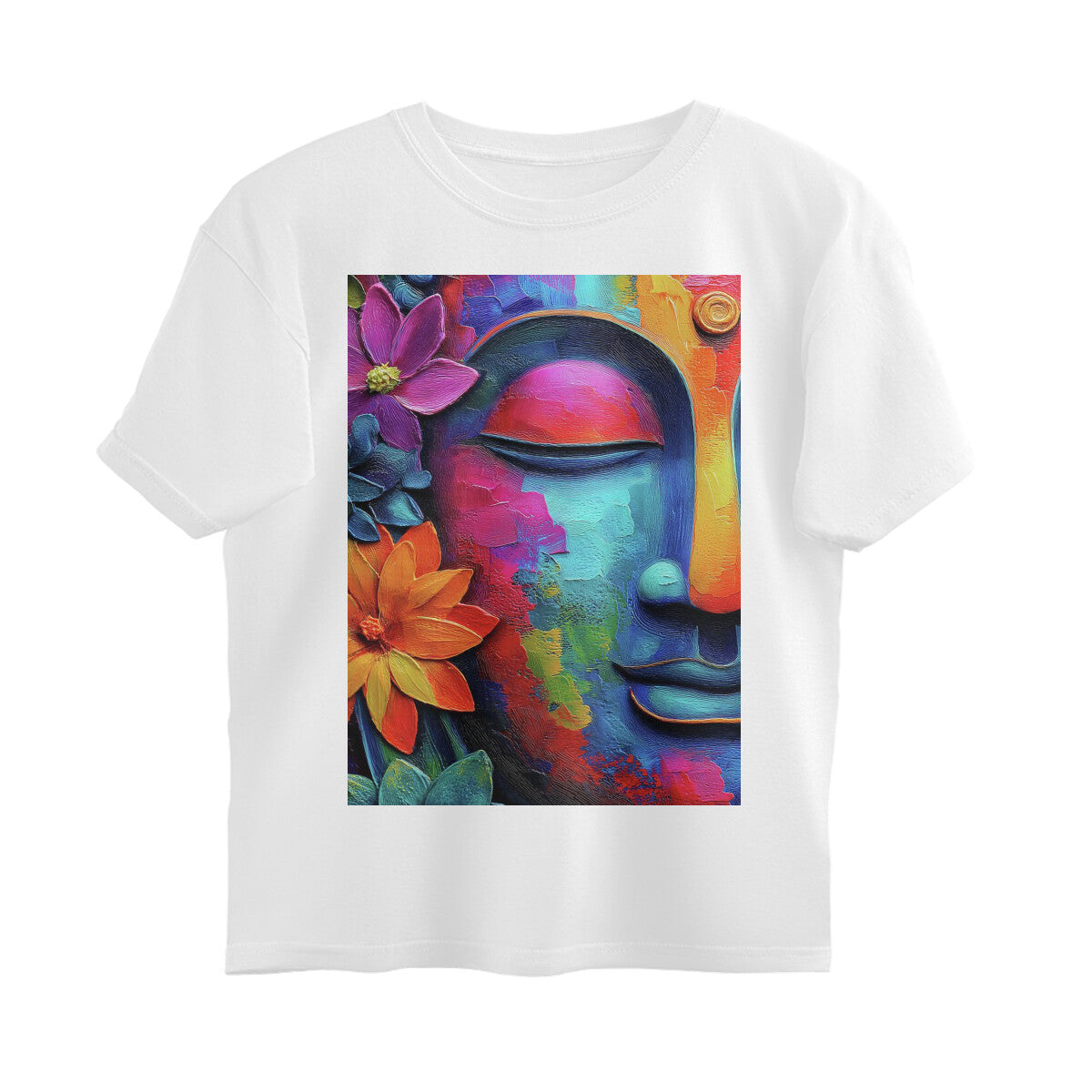 Front View - Karma — Oversized Tee White