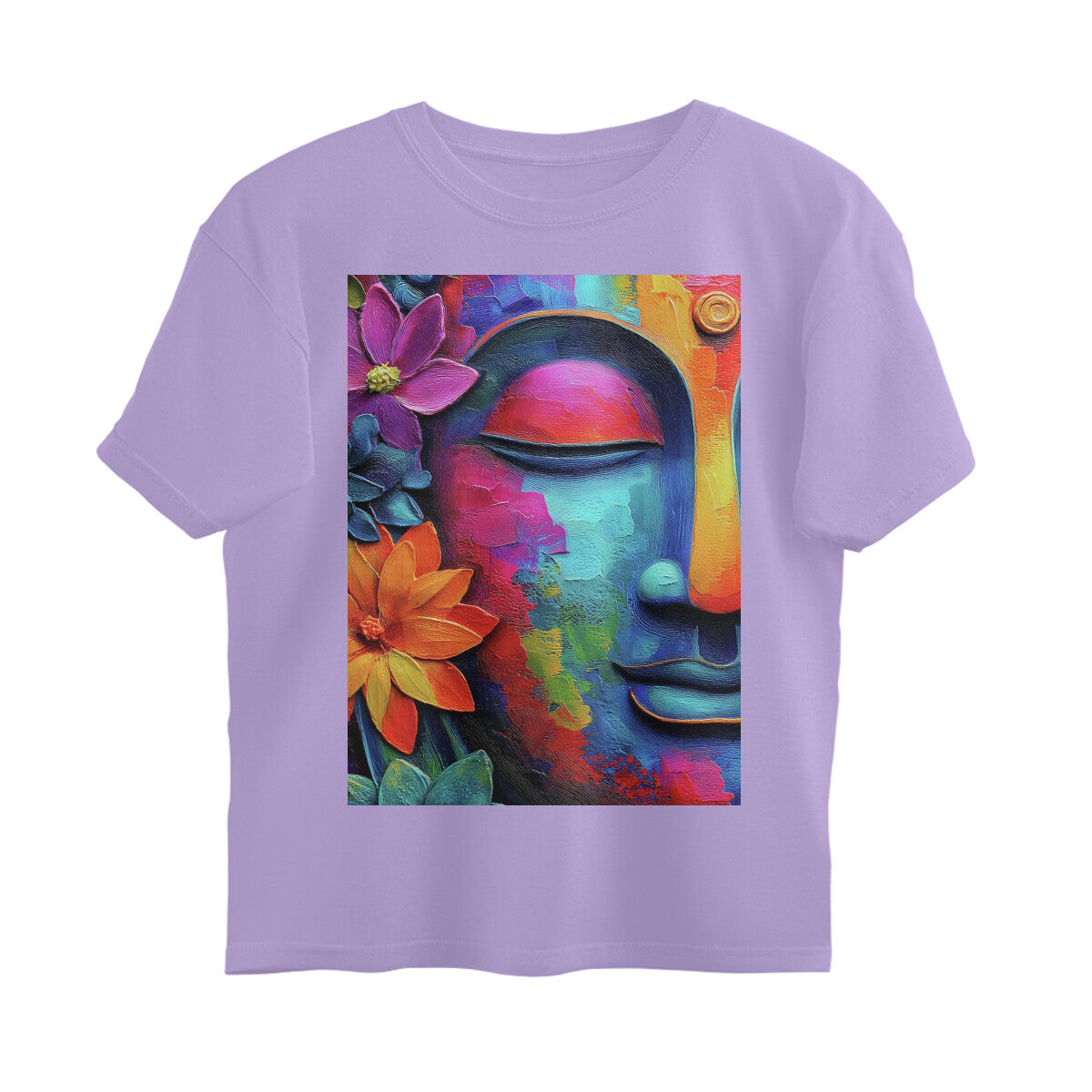 Front View - Karma — Oversized Tee Iris Lavender