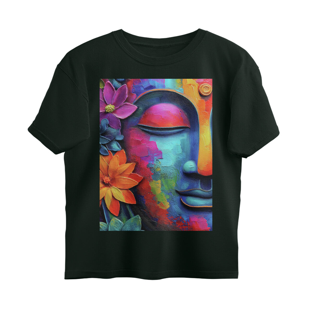 Front View - Karma — Oversized Tee Bottle Green