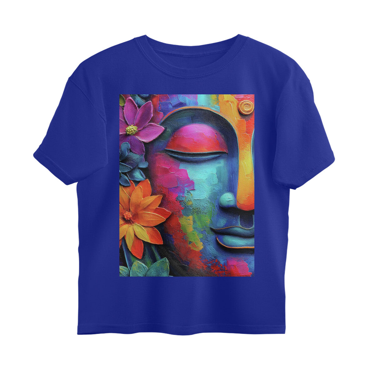 Front View - Karma — Oversized Tee Royal Blue