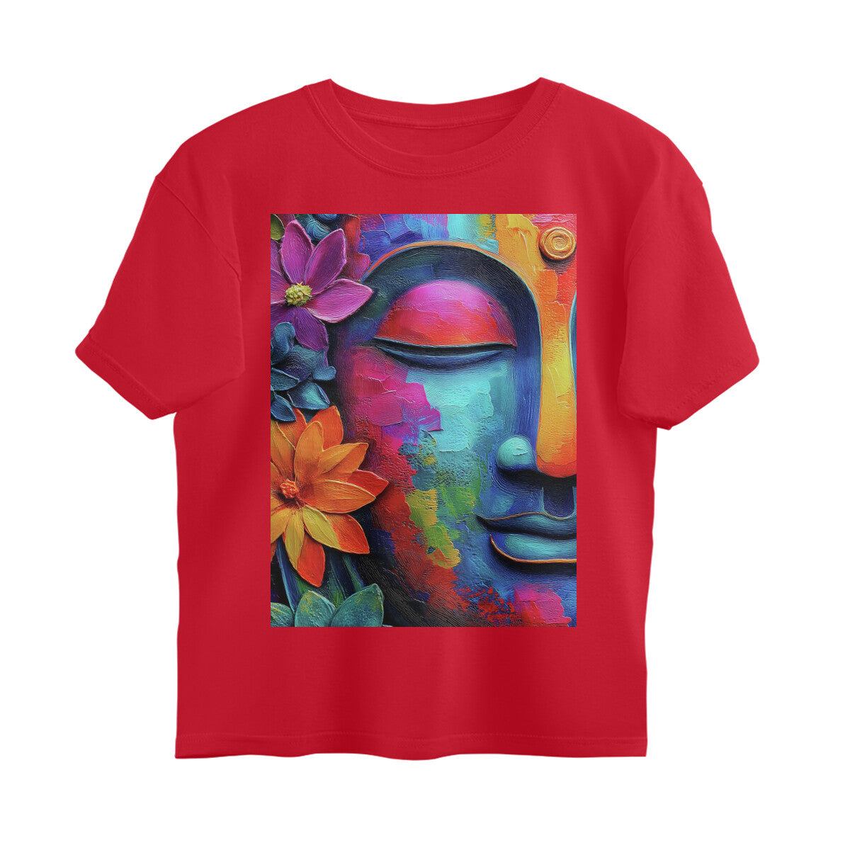 Front View - Karma — Oversized Tee Red