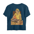 Front View - Desi Beats — Oversized Tee Navy Blue