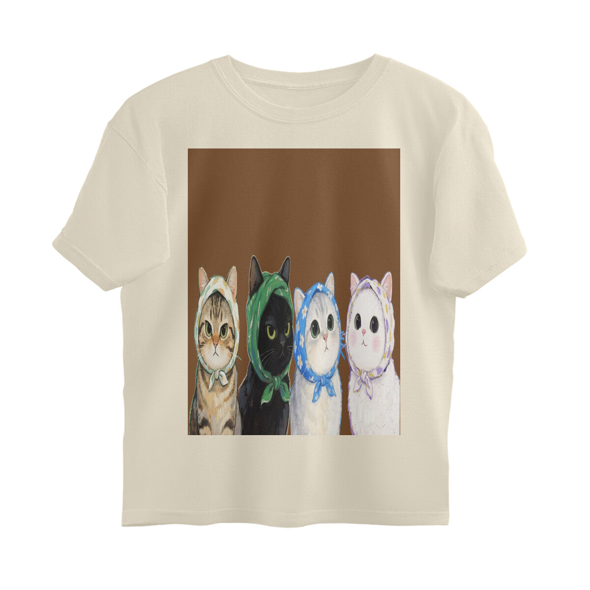 Front View - Whisker Buddies — Oversized Tee Off White