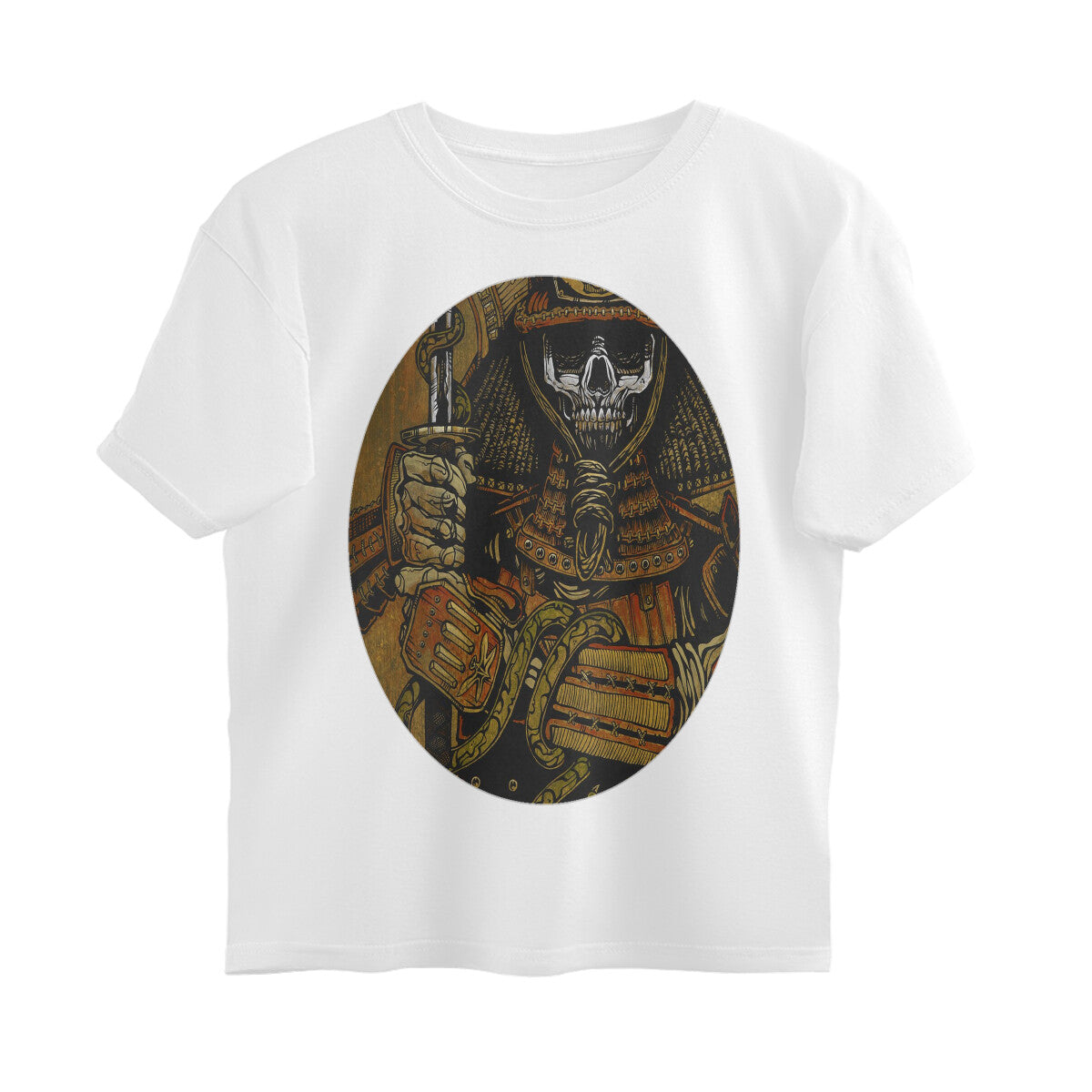 Front View - Rebel Warrior — Oversized Tee White