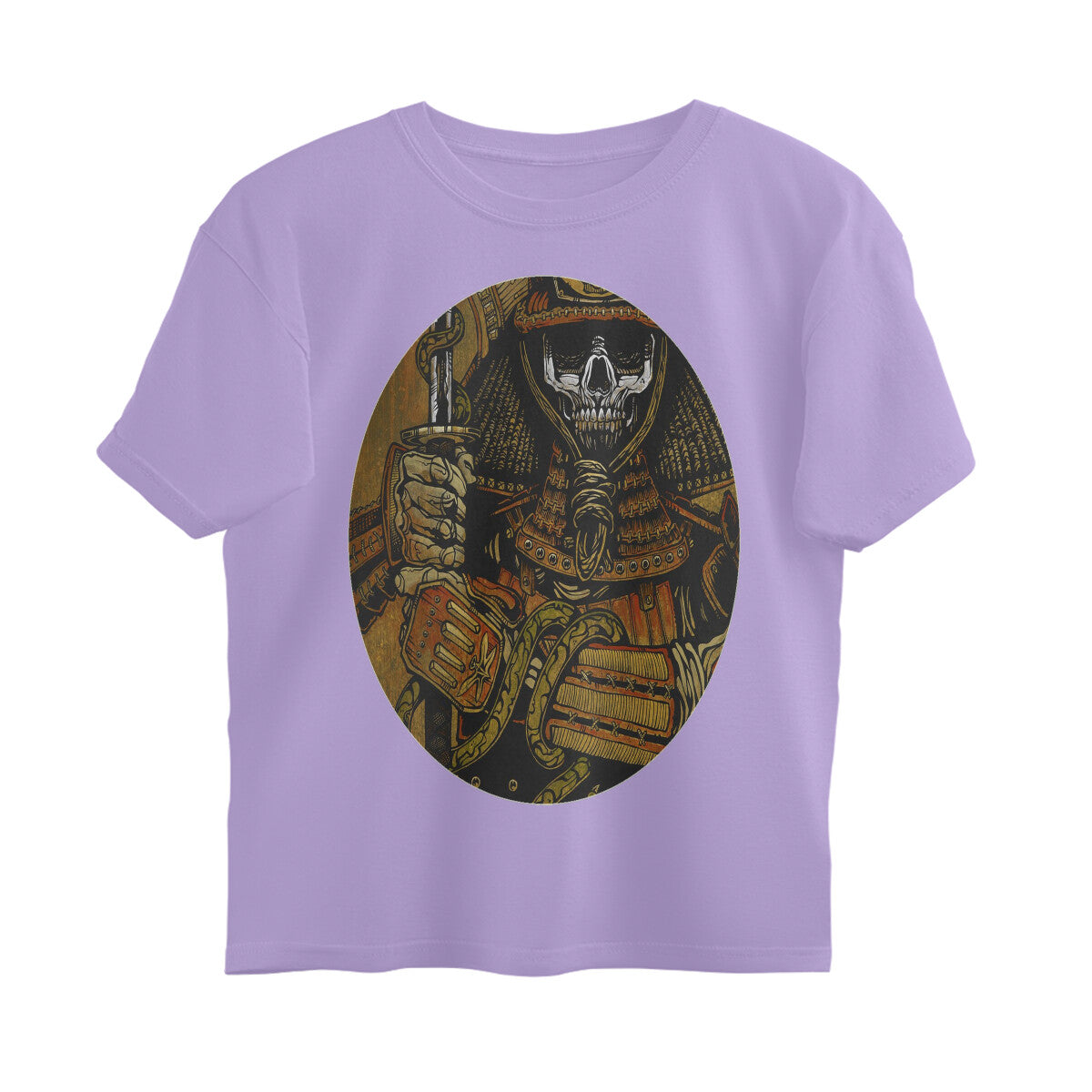 Front View - Rebel Warrior — Oversized Tee Iris Lavender